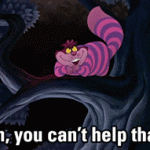Most everyone’s mad here. (Cheshire Cat)