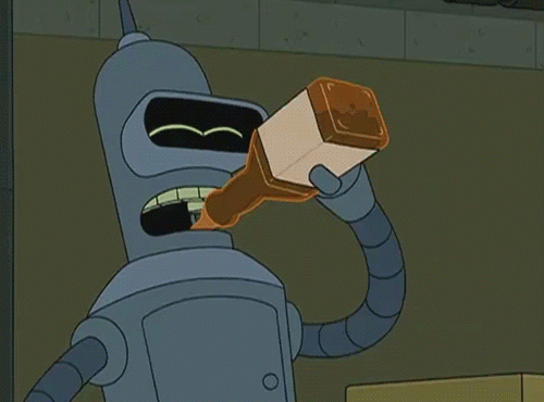 Bender Chugging Liquor (Futurama)