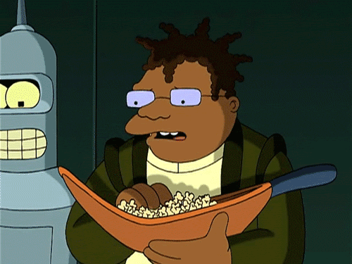 Hermes Eating Popcorn (Futurama)